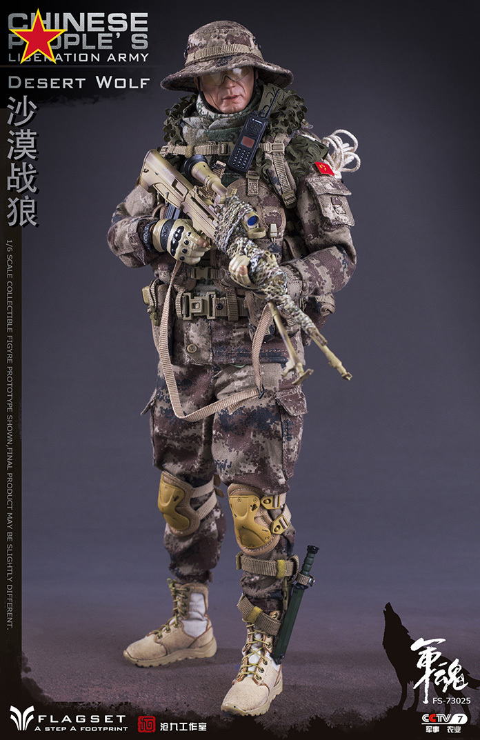 FLAGSET Boonie Hat CHINESE PEOPLES LIBERATION DESERT WOLF 1/6 ACTION FIGURE TOYS