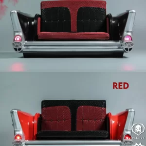 GK029-D – DAMTOYS – 1/6 Poker Kingdom – 7 of Hearts Sofa (Red/Black)