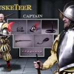 SE138 – COOMODEL – 1/6 Series of Empires – Spanish Conquistador Musketeer Sergeant (Nickel Silver Edition)