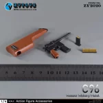 ZY2020 – ZYTOYS – 1/6 C96 Mauser Military Pistol Shell Gun Model